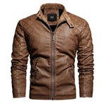 Biker lederjacke herren vintage braun - Vintage shop