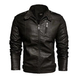 Biker lederjacke herren vintage braun - Vintage shop