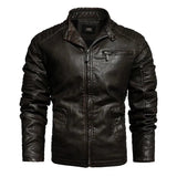 Biker lederjacke herren vintage braun - Vintage shop