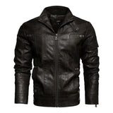 Biker lederjacke herren vintage braun - Vintage shop