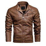 Biker lederjacke herren vintage braun - Vintage shop