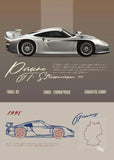 Porsche poster vintage - Vintage shop