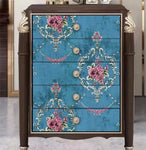 Tapete blumen vintage blau - Vintage shop