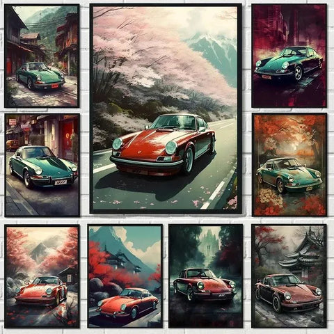 Porsche 911 poster vintage - Vintage shop