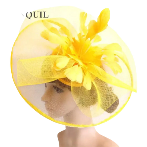 Fascinator gelb - Vintage shop