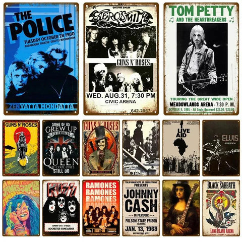 Rock band posters vintage - Vintage shop