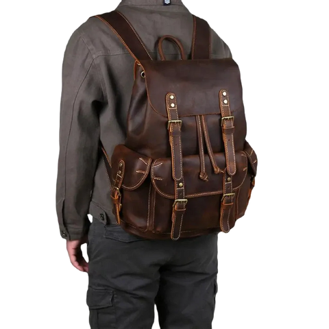 Leder rucksack herren vintage - Vintage shop